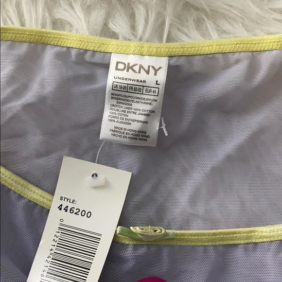 DKNY Lowrise Purple/Yellow Underwear Size L - Picture 3 of 3